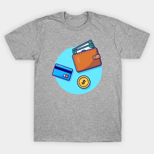 Wallet With Money And Card T-Shirt by Catalyst Labs